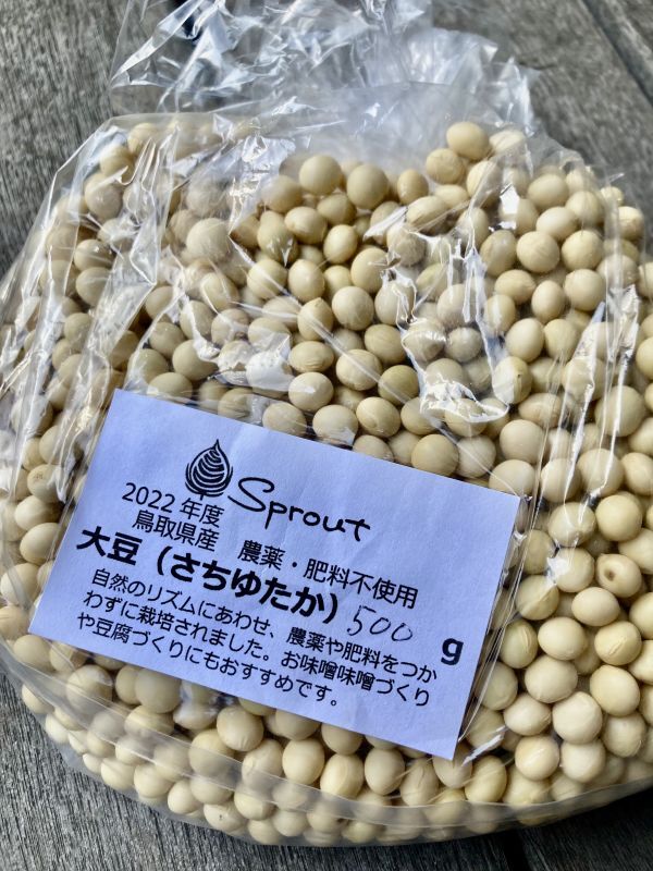 画像1: 　鳥取県産　大豆500g（品種:さちゆたか）農薬、肥料不使用